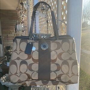 Coach Signature Brown Tote Bag